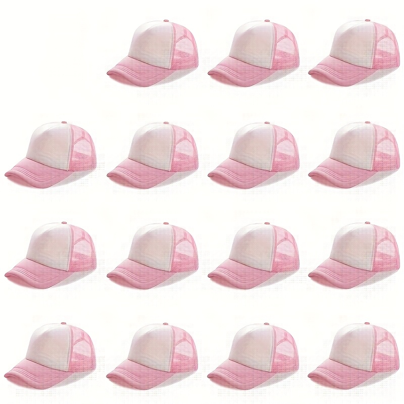 30pcs Customizable Trucker Hats, Breathable Polyester Mesh Caps