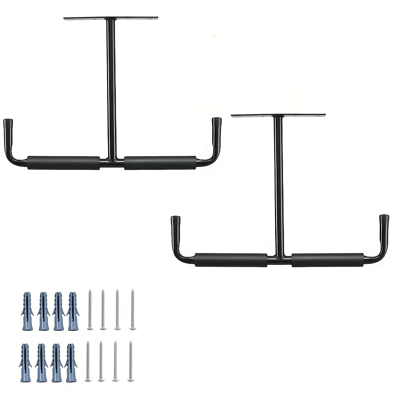 Image of 2/4 Heavy-duty Metal Garage Storage Hooks - Wall Mounted Or Ceiling Mounted. Very Suitable For Hanging Water Pipes, Wood, And Tools. An For Organizing Gardens, Garages, Farms, , Gifts For