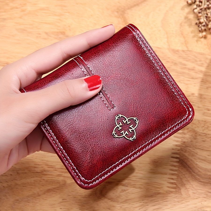 TEMU Vintage Style Women's Wallet, With Multiple Card Slots With Cash & Coin Pocket, Slim Clutch Mini Wallet For Daily Use