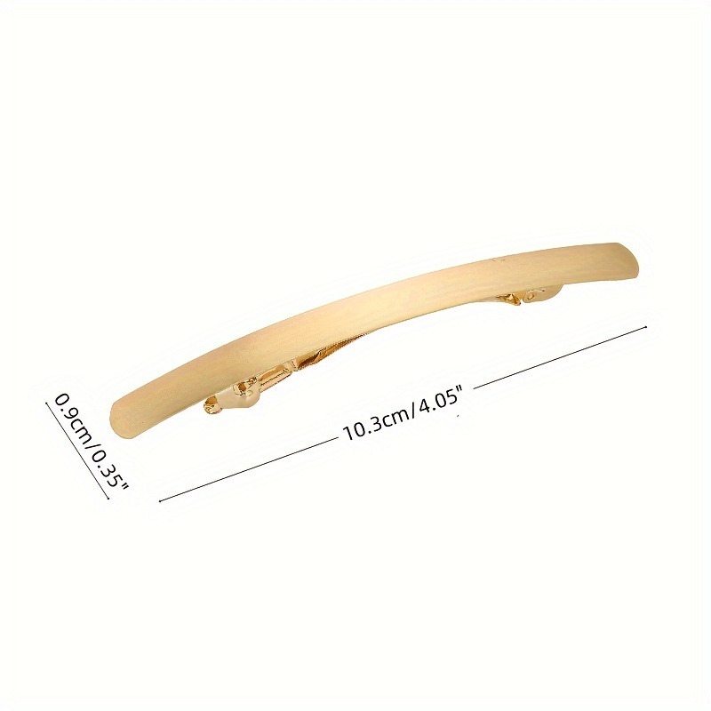 Simple Slender One-Prong Glossy Pull Ponytail Clip