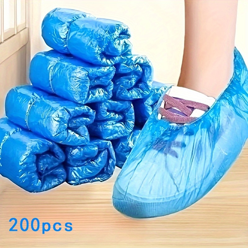Heavy-duty Blue Disposable Shoe Covers, Durable Plastic-like With Elastic Opening For Hospitals, Hotels, Offices, Homes - (pink Sole Compatible) - Bulk Pack Or Individual Noodpakket