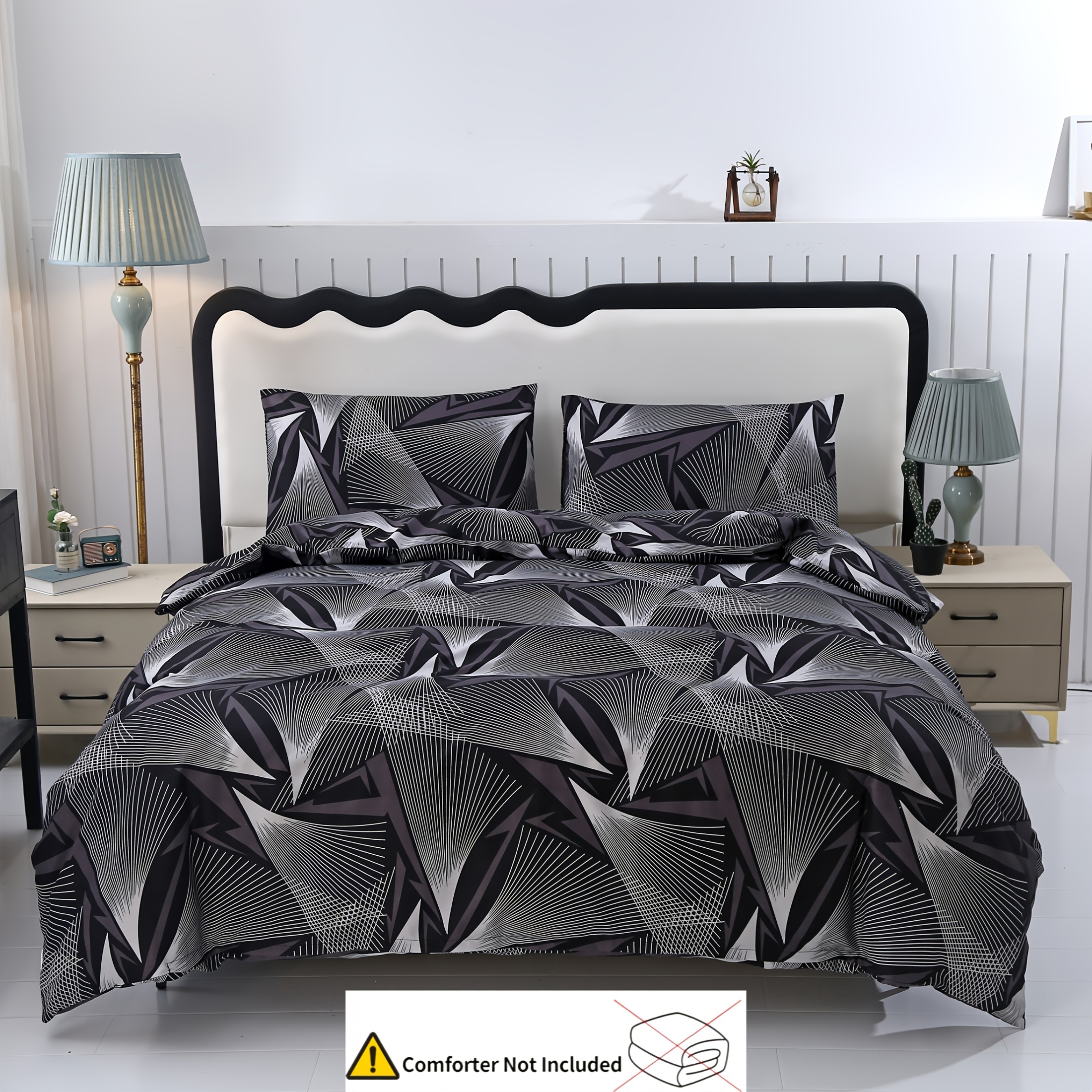 3pcs Duvet Cover Set [1 Duvet Cover And 2 Pillowcases] Without Filling, Pattern, High-end Bed, Soft, Skin-friendly, Comfortable, Suitable For , Bedroom, Hotel, School Dormitory