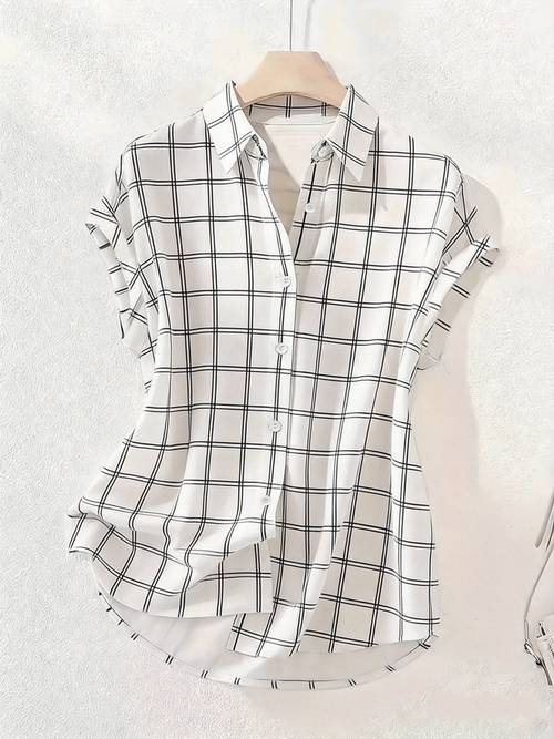 womens single button shirt for summer