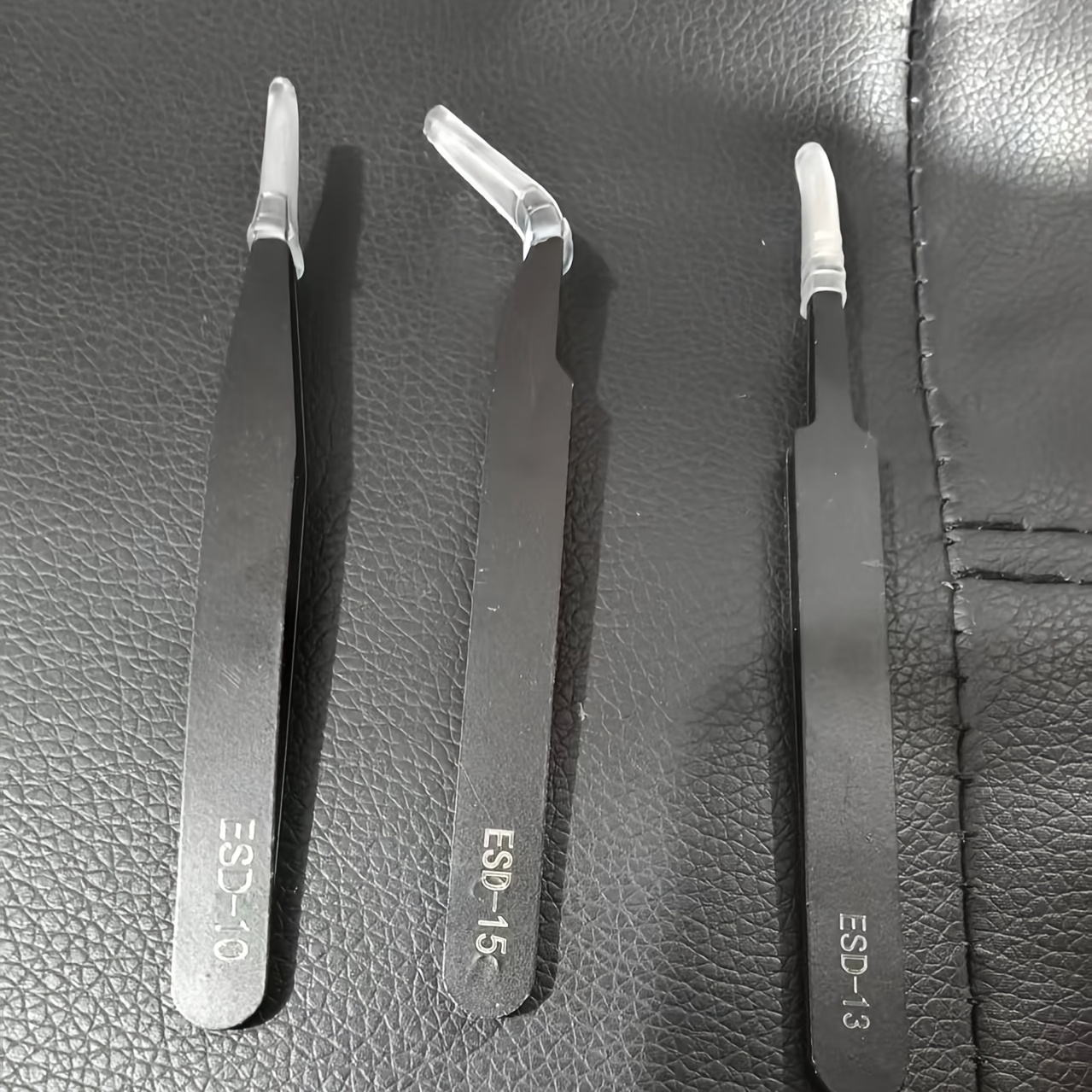 TEMU 3pcs Bent-tip Fine Point Anti-static Precision Tweezers, Small Clamps For Electrician And Plumber Repair Tools, Model Making, And Electronics -