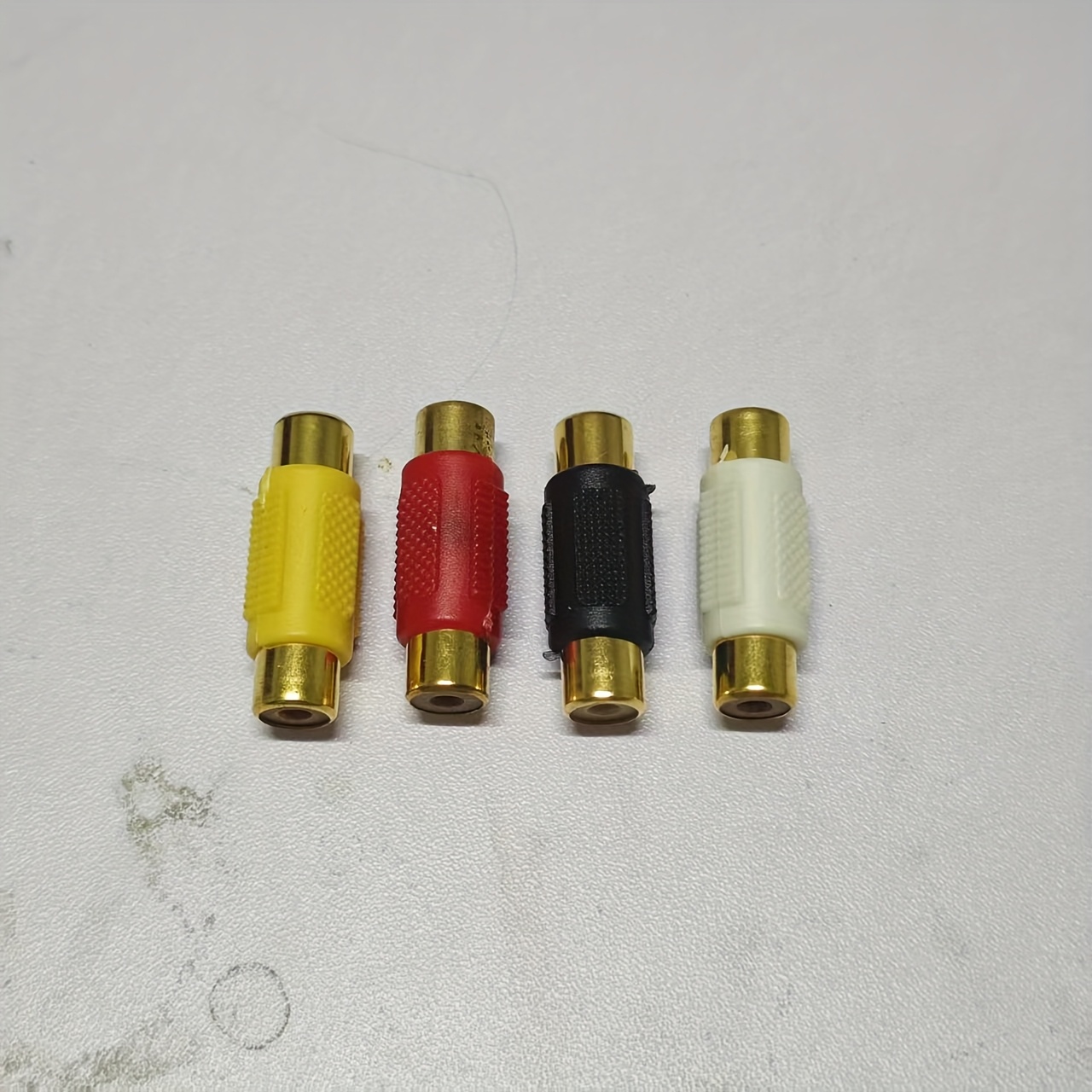TEMU 4pcs Gold-plated For Lotus Rca Female To Female Adapter Straight Connector Audio Adapter, Diy Audio, Audio Equipment, Precision Connector,