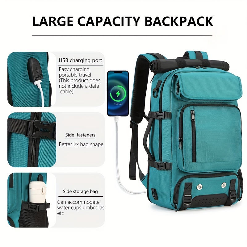 Sac à Dos de Randonnée Extérieur Élégant pour Femmes - Spacieux & Durable avec Compartiment pour Ordinateur Portable, Parfait pour le Camping & le Trekking - Disponible en Blanc, Rouge, Noir