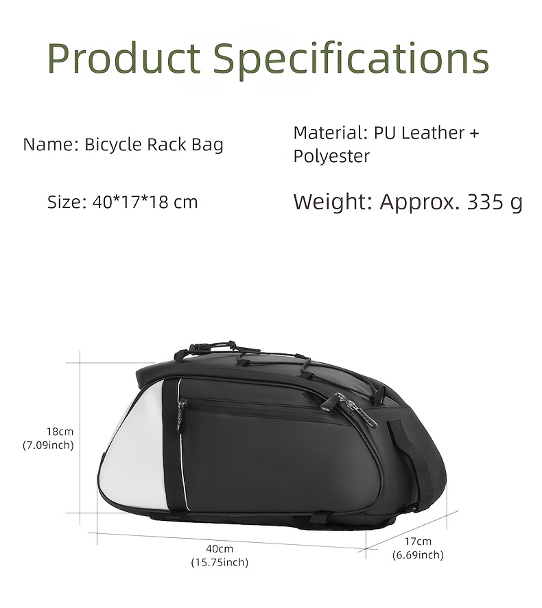 Bicycle Rear Rack Bag, Mountain Bike Camera Sling Bag, Shoulder Bag, Camel Bag, Hard Shell Waterproof Rear Cycling Bag