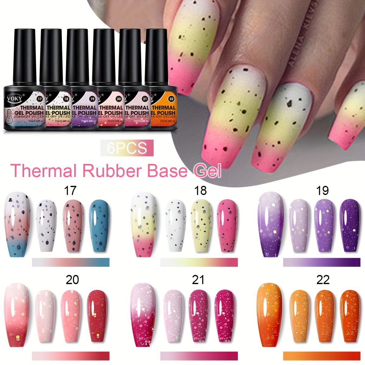 6 pices vernis  thermosensible changement - Temu Mauritius