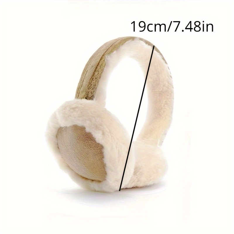 Classic Suede Plush Ear Warmers - Soft, Non-Slip Foldable Earmuffs For Men & Women, Winter Outdoor Earmuffs, Dry Clean Only details 1