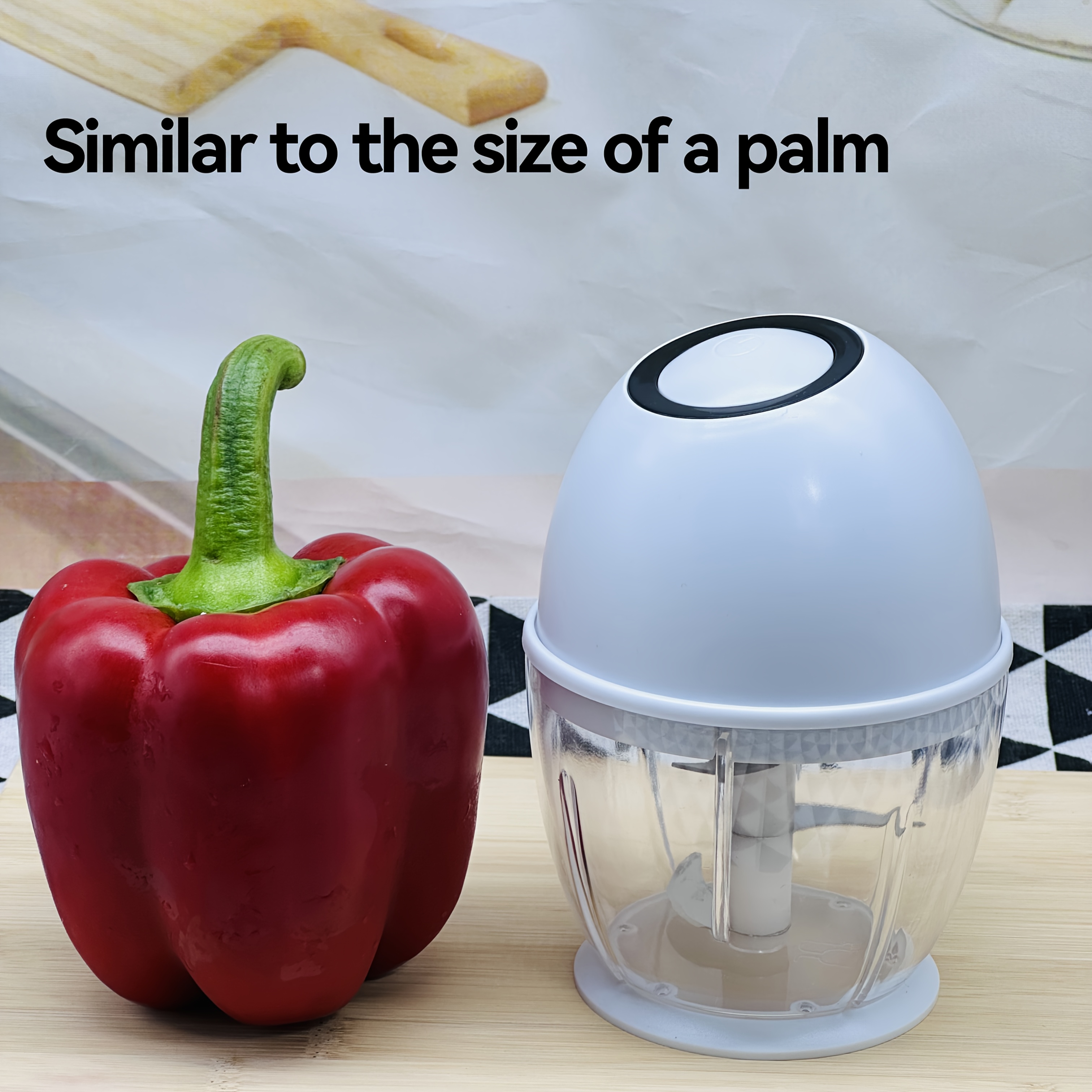 compact 400ml usb mini food processor electric garlic veggie chopper onion ginger chili fruit meat grinder with rechargeable lithium battery portable kitchen blender for   prep Product details 2