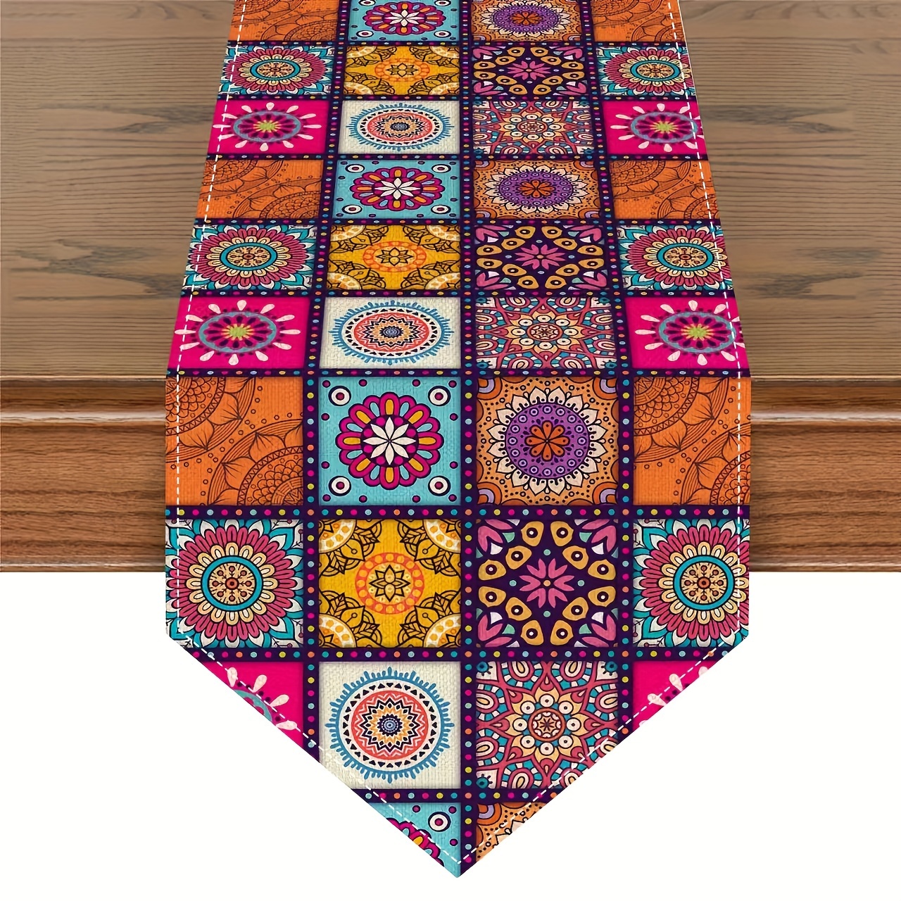 

1pc, Bohemian Table Runner, Retro Minimalist Artistic Seasonal Table Runner For Party Kitchen Dining Coffee Table Bedroom Indoor Outdoor 13 X 72 Inch