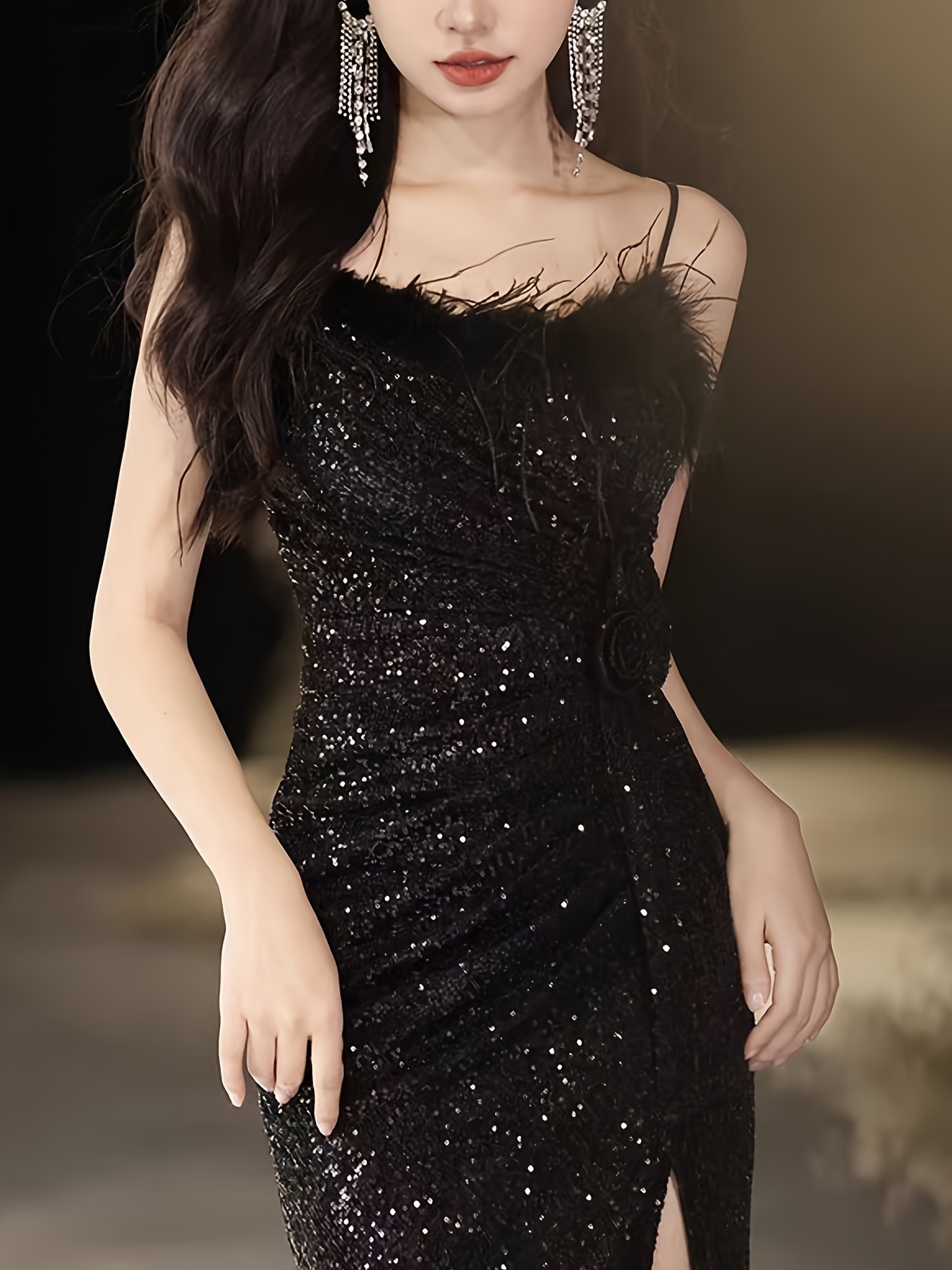 Exquisite Elegant Sequin Mermaid Evening Gown Sleeveless