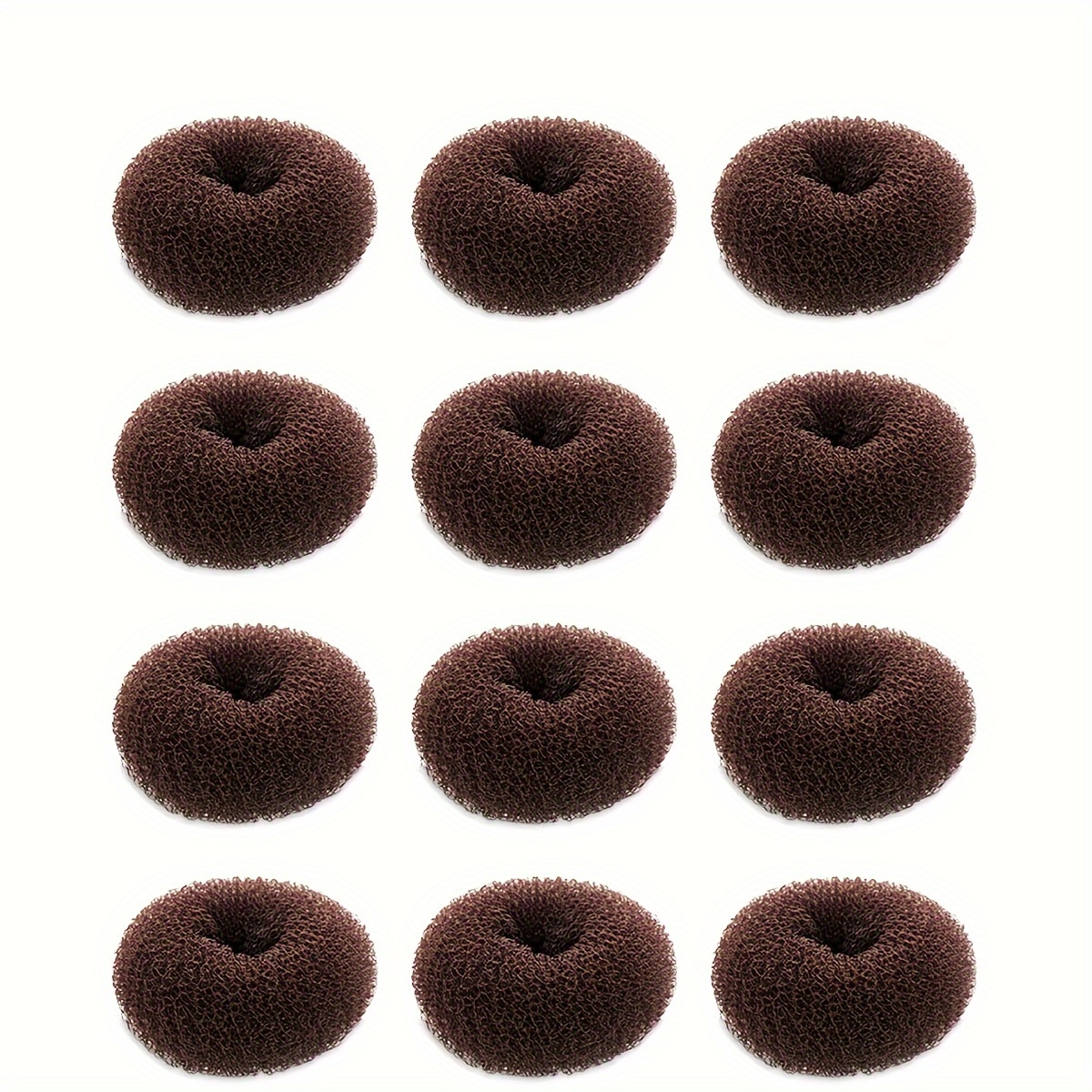 Image of 12pcs Small Hair Bun Maker, Small Hair Donut Set For Women, Hair Donut Bun Maker Tool For Short And Thin Shapers Additions