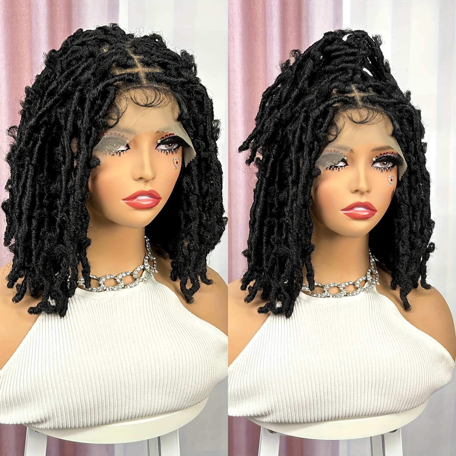  Natural Blonde 4x Twist Double Dutch Braids Wigs Synthetic  Lace Front Wigs for Women 27/613 Mixed Blonde Cornrow Braids with Baby Hair  Extra Long 4xBraids Mixed Blonde Braided Hand-made Wigs 