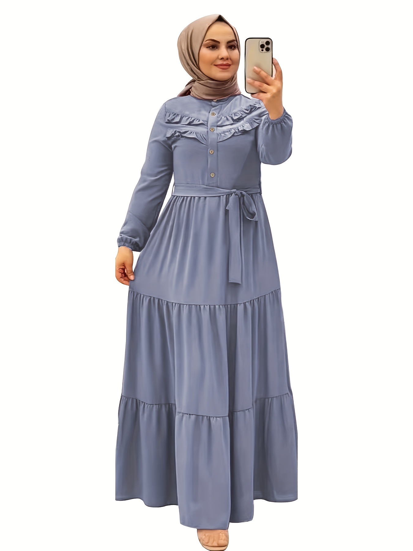 knee length dresses for ladies LM001 Muslim Dress by LumosModesty main image 0