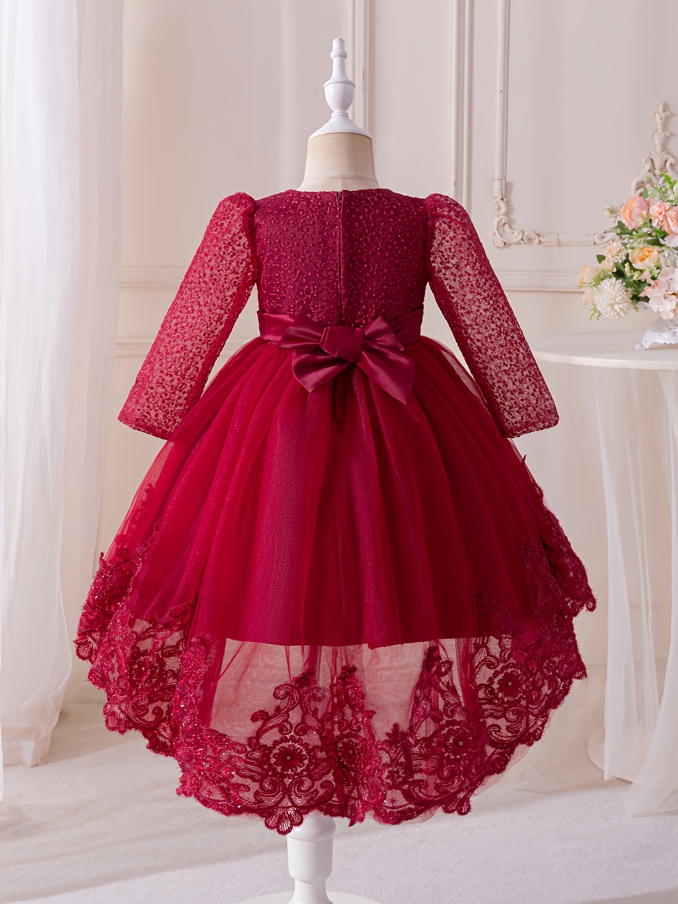 robe tutu princesse rouge filles dentelle Temu Belgium