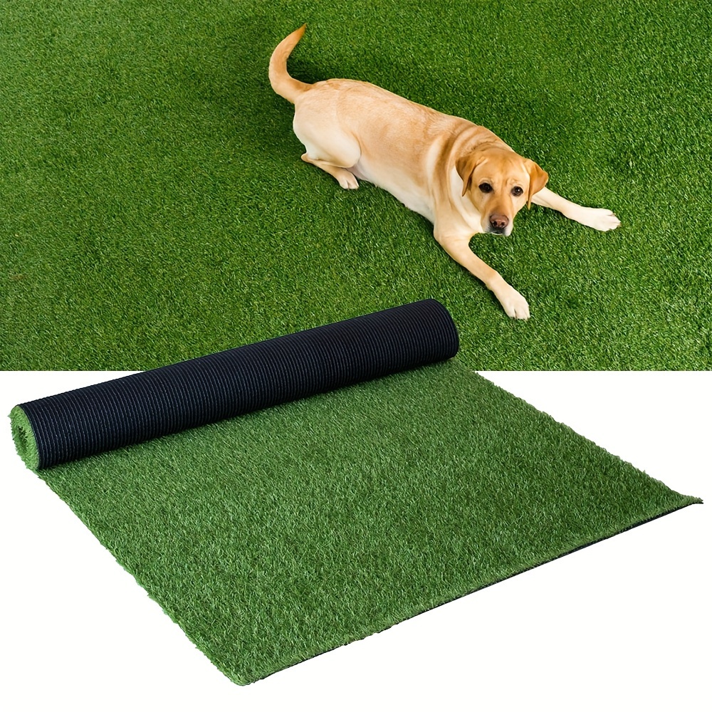 

Artificial Grass Turf Indoor Outdoor Rug, 0.8 Inch 5ft Width Astro Turf Synthetic Lawn Grass Carpet, Easy Installation Multi-use Fake Grass Mat, Pets Dog Turf With Drain Holes