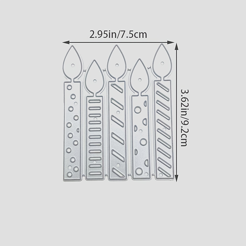 Image of Scrapbooking Die-cuts, Happy Birthday Ballon Metal Cutting Dies For Card Making, Paper Craft Punch Template, Background Embossing Stencils