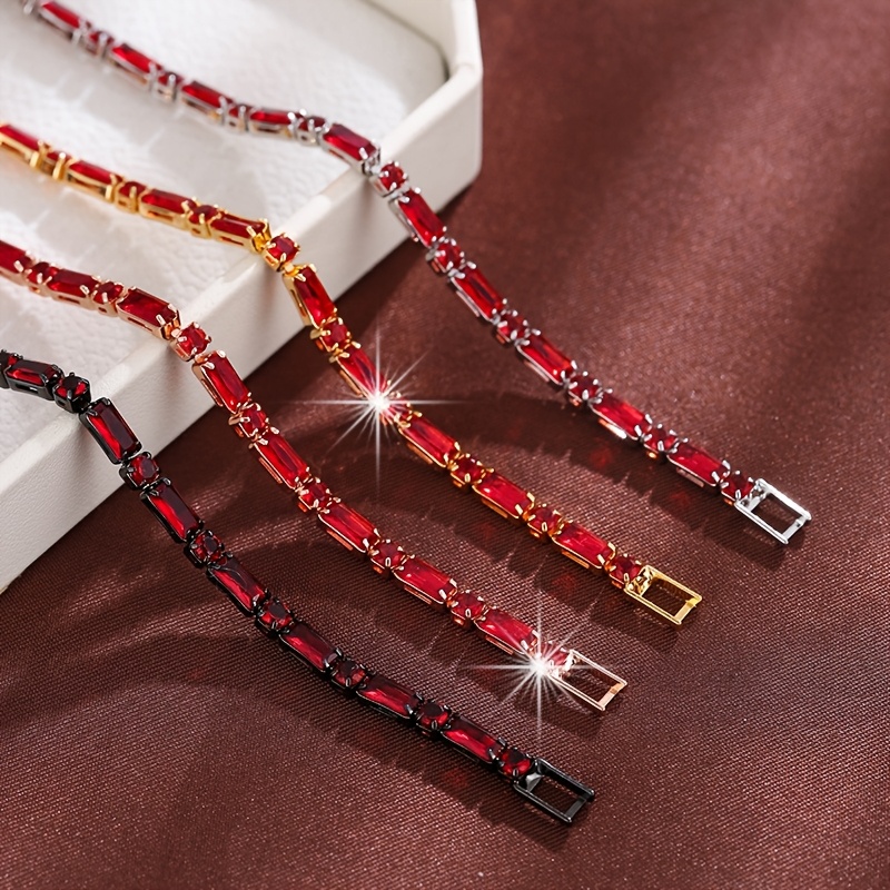 Personalized Zirconia Inlay Bracelet for Her
