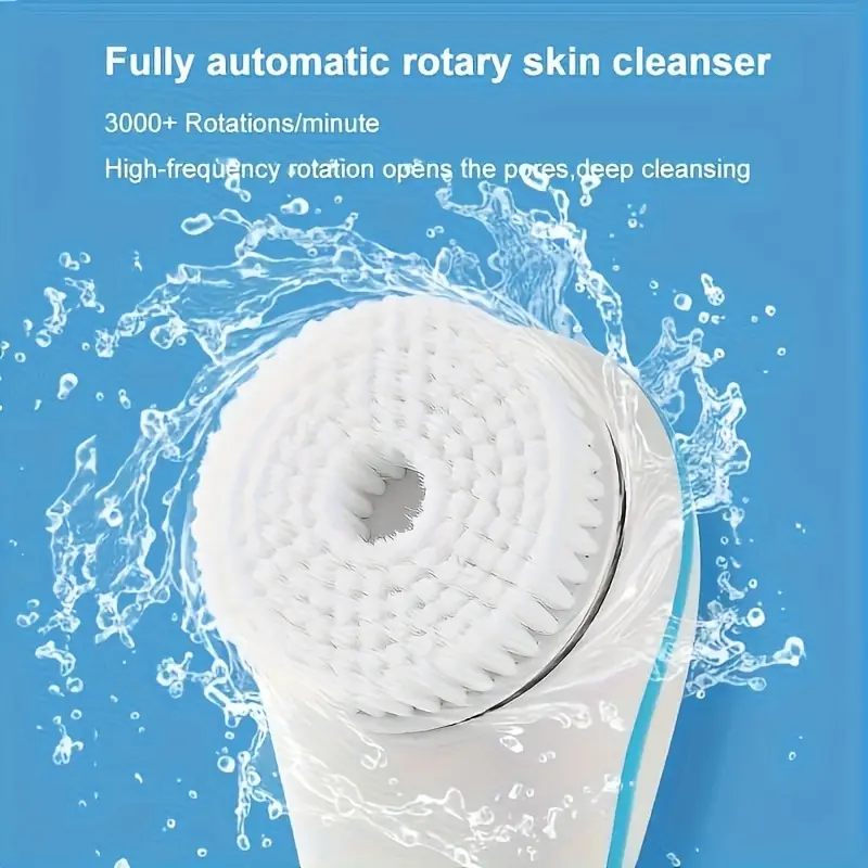 1pc fully automatic electric shower brush with five brush heads handheld massage body brush lazy back scrubber back with long handle formaldehyde free spa exfoliating scrub for back and full body cleansing Product details 3