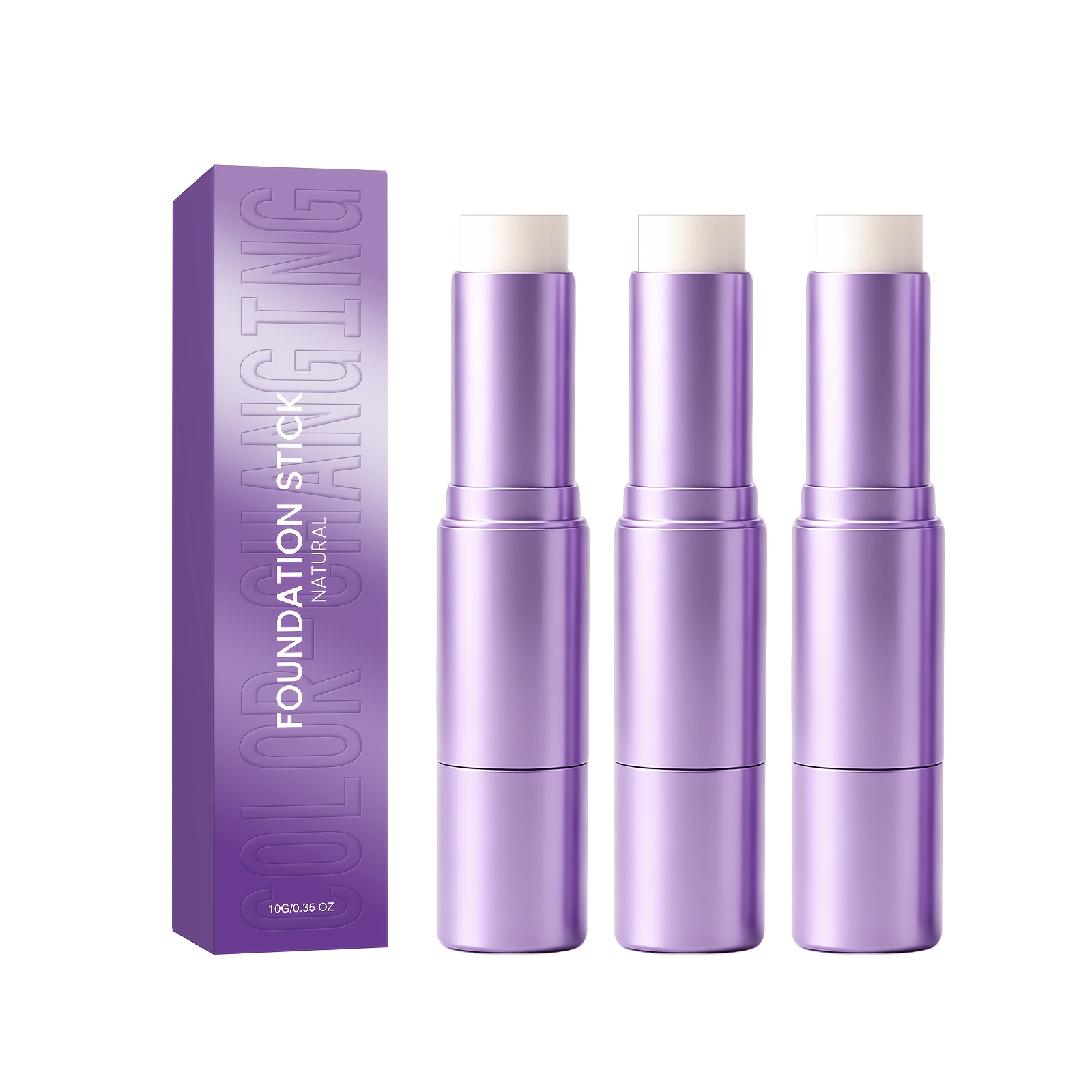 TEMU -one Color-changing Foundation Stick (natural) 10g, Hydrating Lightweight -look Foundation Stick For , Suitable For Skincare And Makeup, Perfect