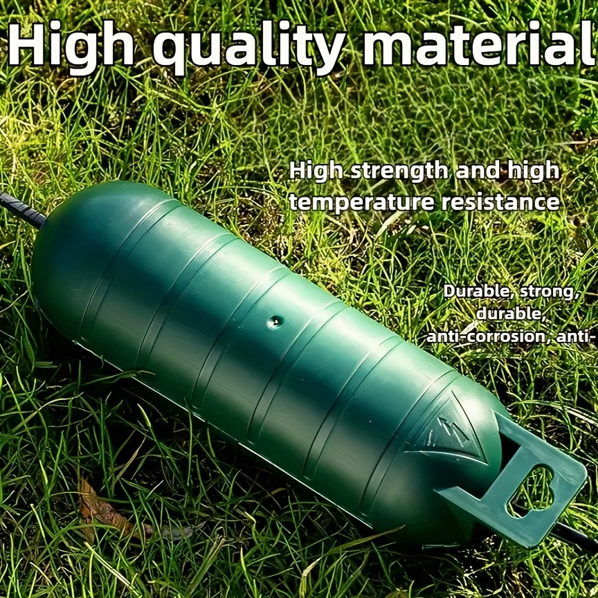 TEMU 1-pack Durable Pvc Outdoor Extension Cord Protector With Waterproof Seal - Weatherproof Electrical Connector Box, Green & Black, Secure Outdoor