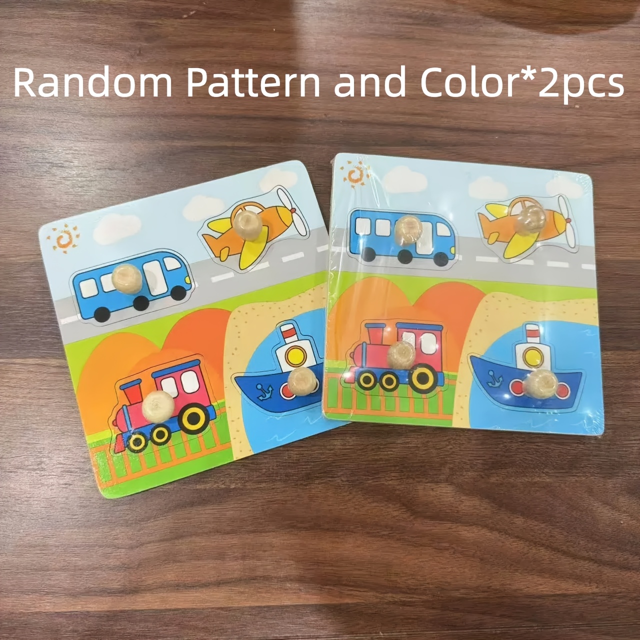 Kids Identification Boards Random Pattern - 3d Wooden Puzzle For Early Learning, Handheld Jigsaw, Ideal Holiday Gift For & Party Game Activity, Educational Toy| Game| Content