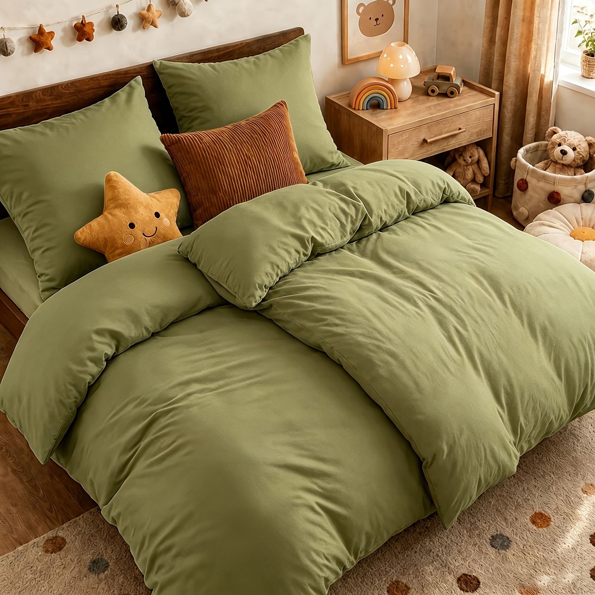 TEMU 4-teiliges Bettzeug, inklusive 2 Bettbezüge und 2 Kissenbezüge (80 x 80 cm). Sicher und hypoallergen, weich und hautfreundlich, atmungsaktiv und