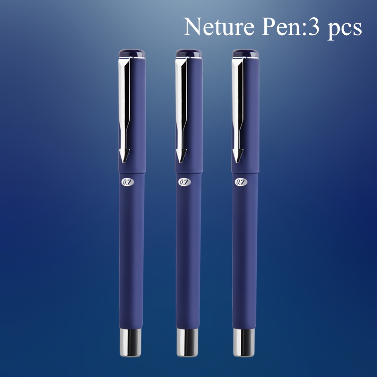 TEMU Wqn3/6/9 piezas 0.7Mm Bolígrafo de Gel Azul Mate, Estabilidad de Escritura con Tinta Azul, Bolígrafo de Agarre , Bolígrafo para Escritura Diaria