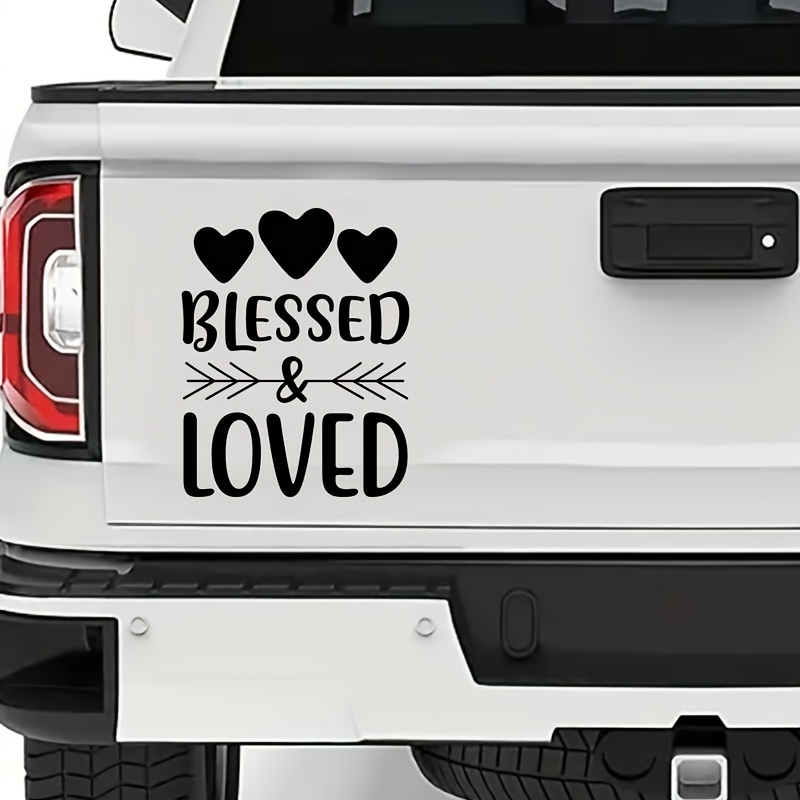 Blessed Loved Car Sticker Laptop Bottle Truck Phone - Temu Australia