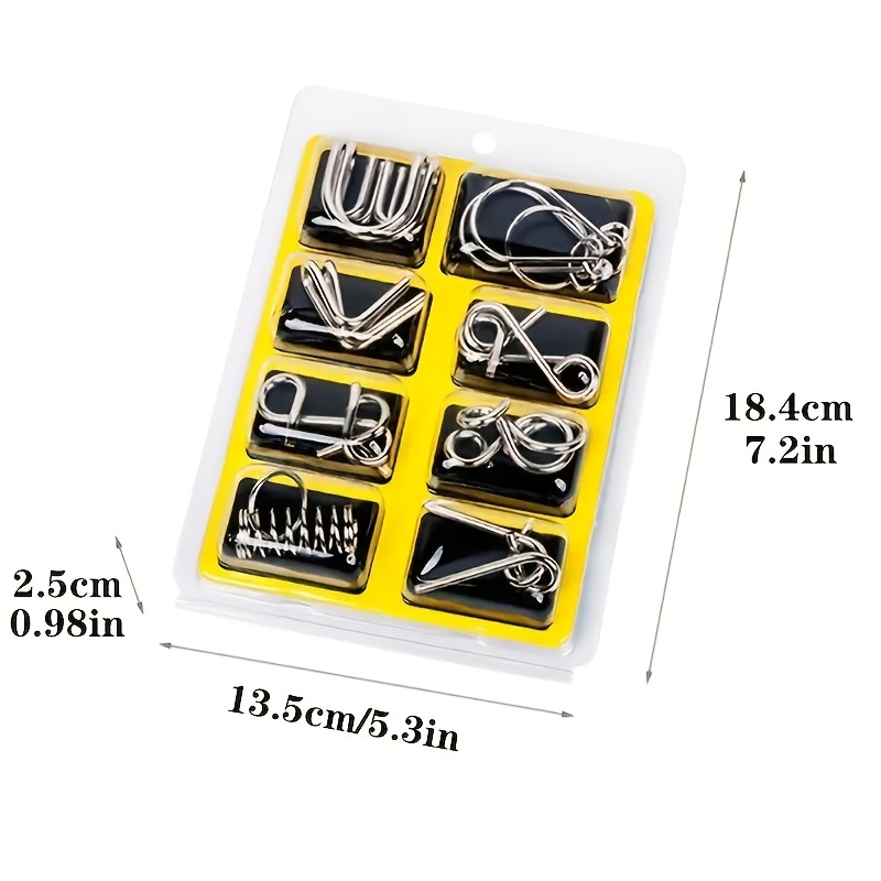 鲁班锁，成人解锁玩具，8件套金属拆卸环，老年人，妈妈和爸爸，家庭派对礼物，圣诞节，万圣节，感恩节 商品详情 2