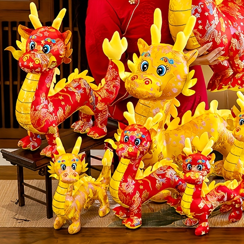 Year Of 2024 Mascot Doll Ornament Cartoon Dragon Plush Doll Toy