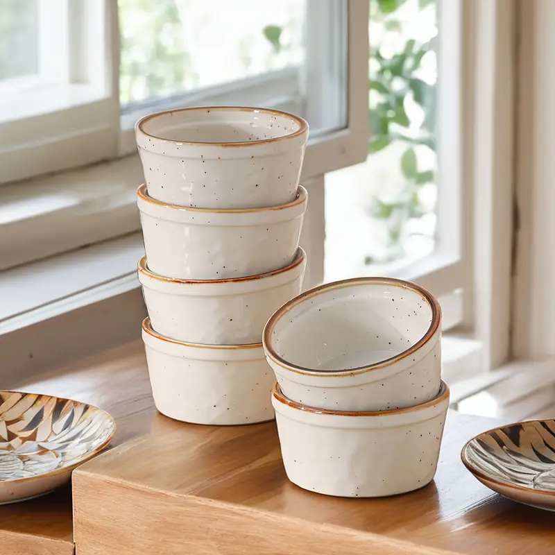 Ustensiles Cuisson Individuels ONEMORE - Lot De 4 Ramequins Céramique Avec Couvercles - Mini Cocottes Pour Soupe & Desserts Cocottes Individuelles Ustensiles Cuisson Individuels ONEMORE - Lot De 4 Ramequins Céramique Avec Couvercles - Mini Cocottes Pour Soupe & Desserts Cocottes Individuelles