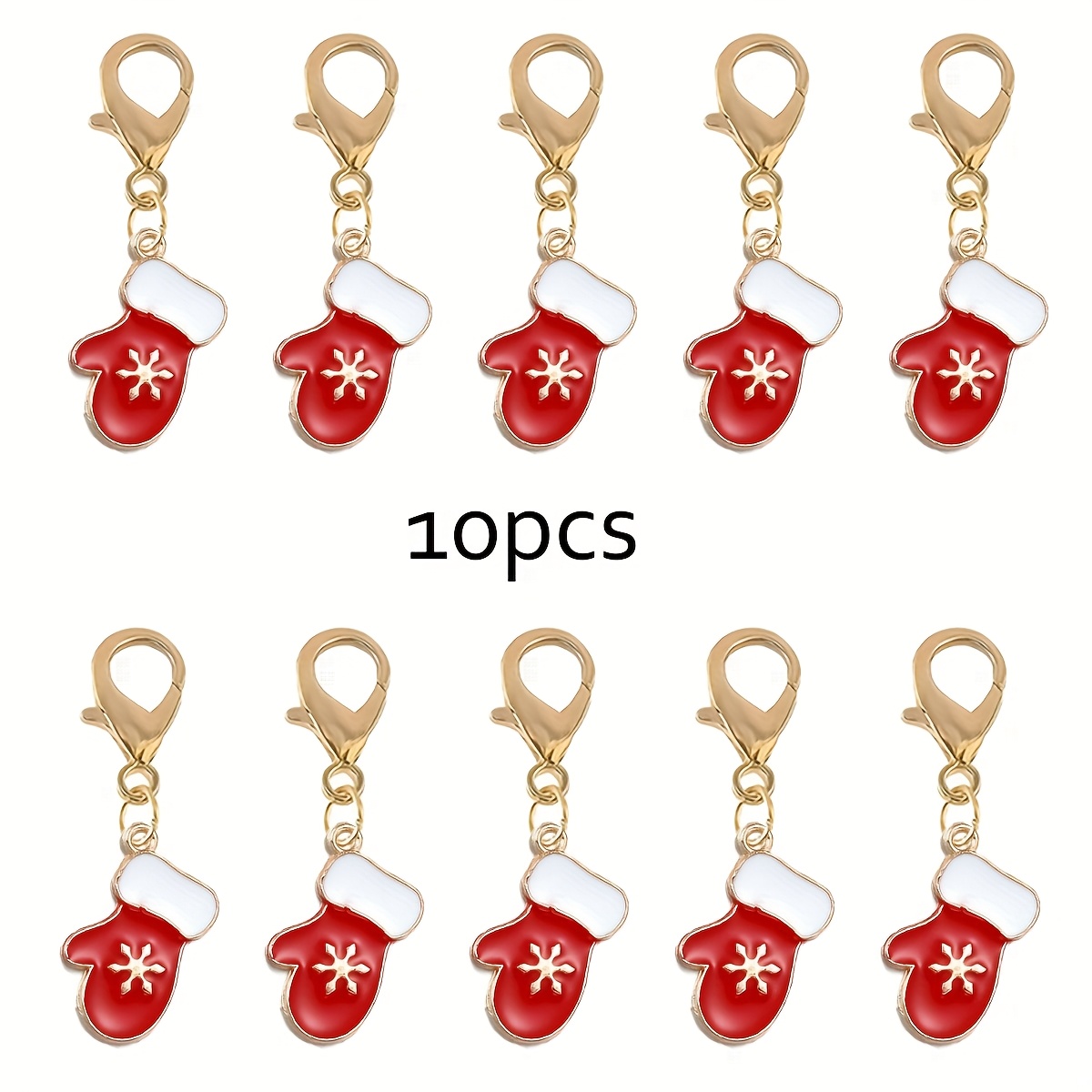 TEMU 10pcs Christmas Series Glove Keychain Ornament, Bag Accessory, Gift, Christmas Decorative Pendant Keychain