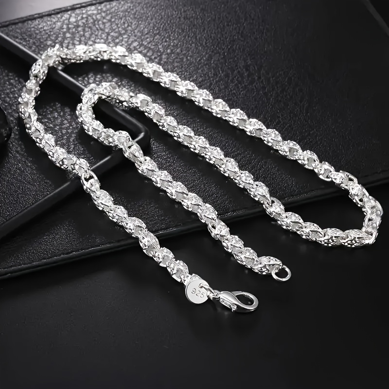 

S925 Sterling Silvery Chain Necklace - Fashion Accessory, Perfect Gift For Men And Women