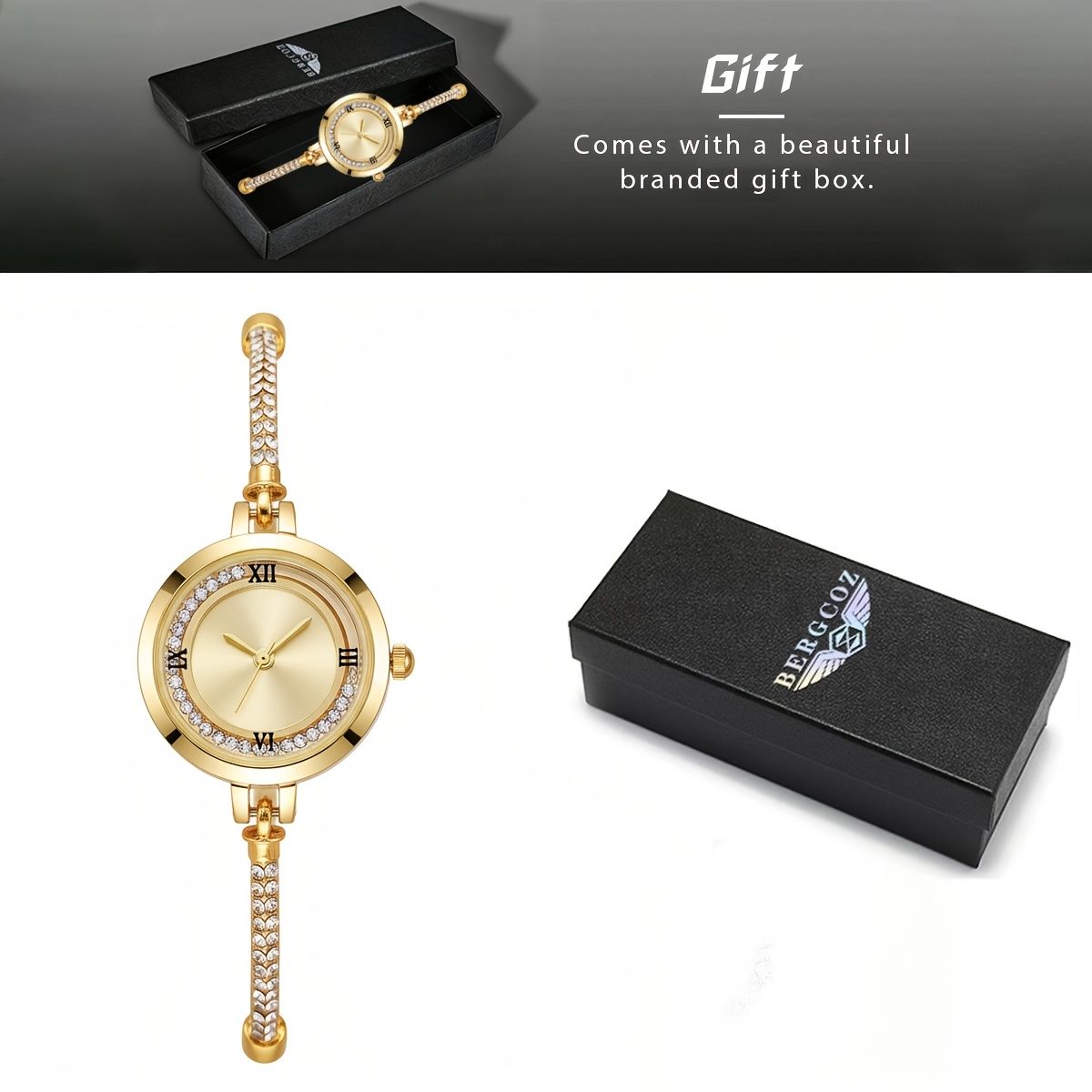 an elegant and   quartz watch for women stylish and minimalist   wearing to parties a great gift for friends or     ideal for back to   details 3