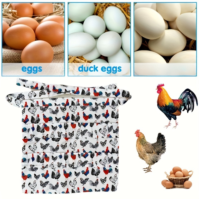 

1pc Pockets Egg Collecting Harvest Apron Chicken Farm Work Aprons Carry Duck Goose Egg Collecting Farm Apron Kitchen Garden Aprons