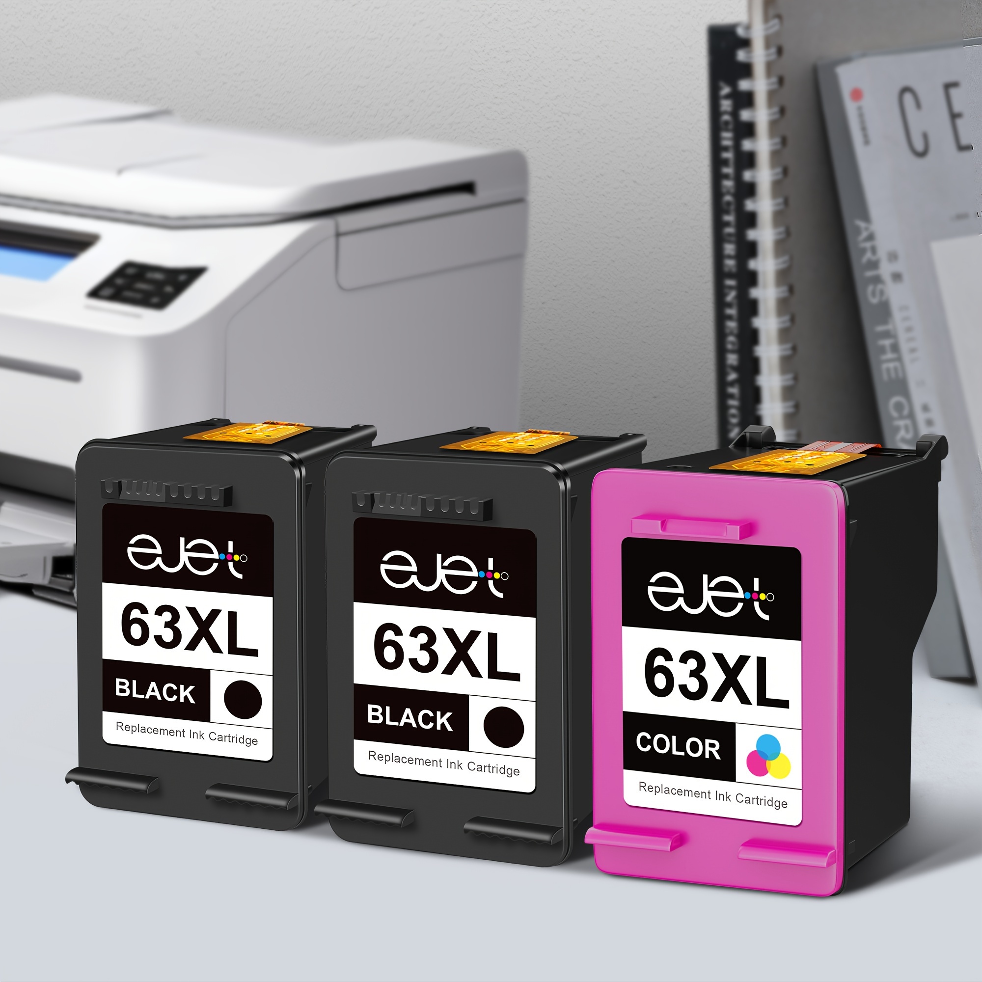 

3 Pack 63xl Ink Cartridge Remanufactured For Ink 63use With 3830 4650 4520 5252 5255 5258 4512 1112 3630 3632 4652 2132 5200 4655 4510 Printers