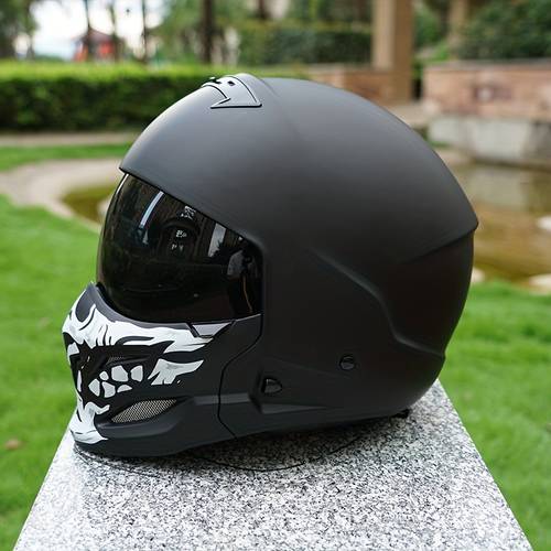vintage motorcycle full face helmet set