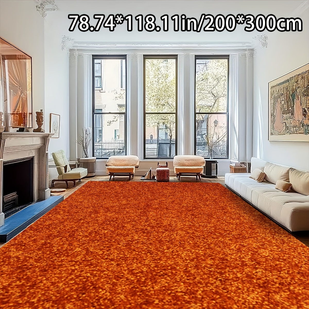 TEMU 1pc Golden Decor Modern Abstract Paint Pattern Versatile Decorative Style, Suitable For Living Room Carpets, Sofa Cushions, Doormats, Bedroom