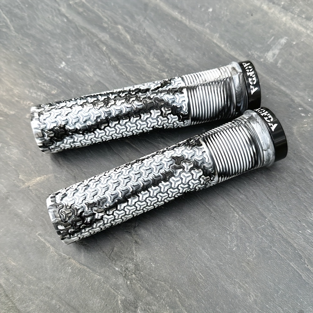 TEMU Universal Mountain Bike Grips Rubber Anti-slip Shockproof Sealed Single Soil Slope Car Bicycle Grips Parts