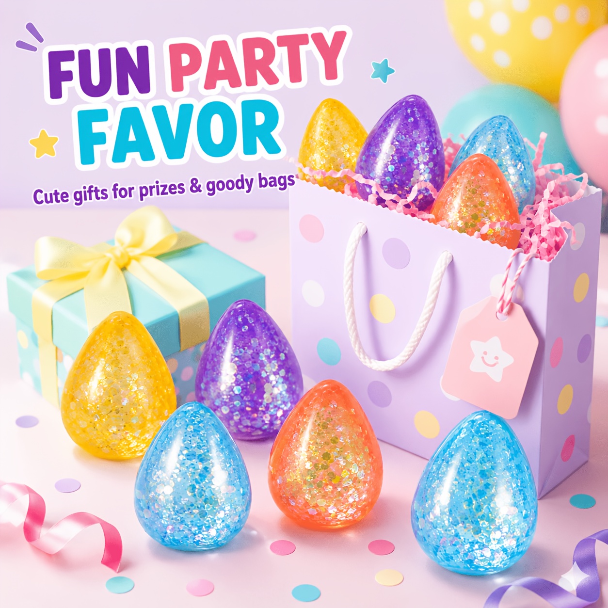 imagen del artículo set de 4 juguetes   y relajantes de malvaviscos para apretar. coloridas bolas de caramelo antiestrés, ideales como regalos de  , regalos de  , para niños, niñas y invitados a  s (set aleatorio de 4 piezas)