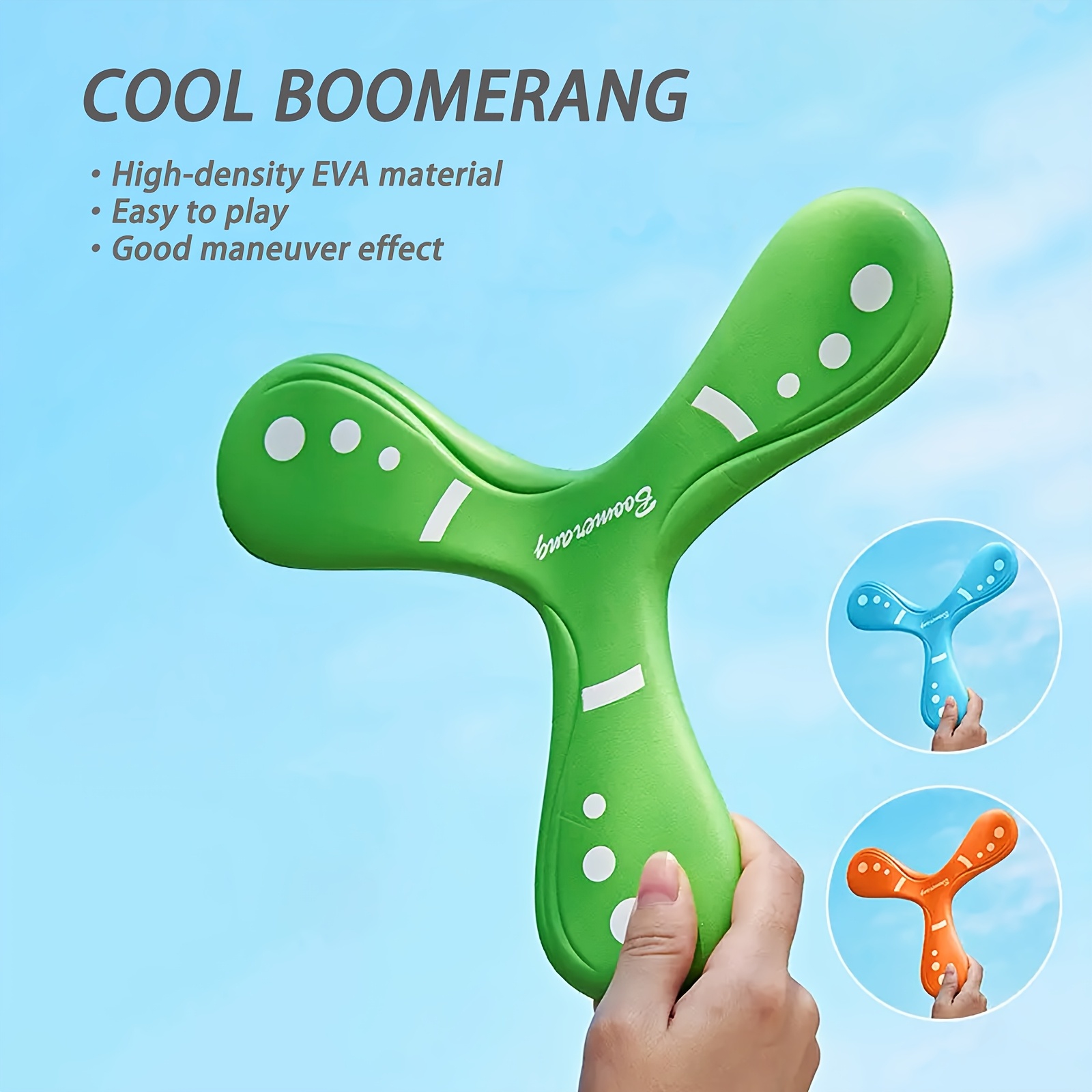 One Boomerang Outdoor Sports Returning Boomerang - Soft and Safe Indoor/Outdoor Flying Disc for Adults, with Bright Colors and Grip Buttons, Perfect for Relaxation and Social Interaction, an Ideal Gift for Birthdays, Christmas, Easter, and