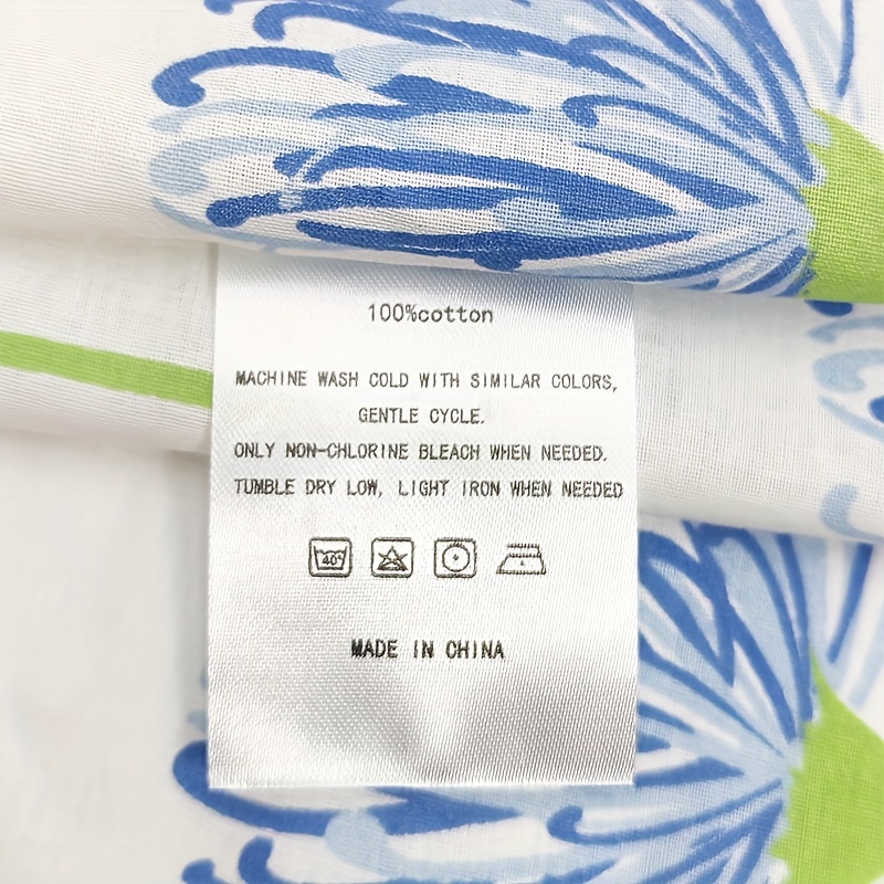 1pc   cotton pillowcase without core soft envelope closure flower   patterns breathable fabric 30s 144tc ideal for main bedroom   dorms great gift idea details 9