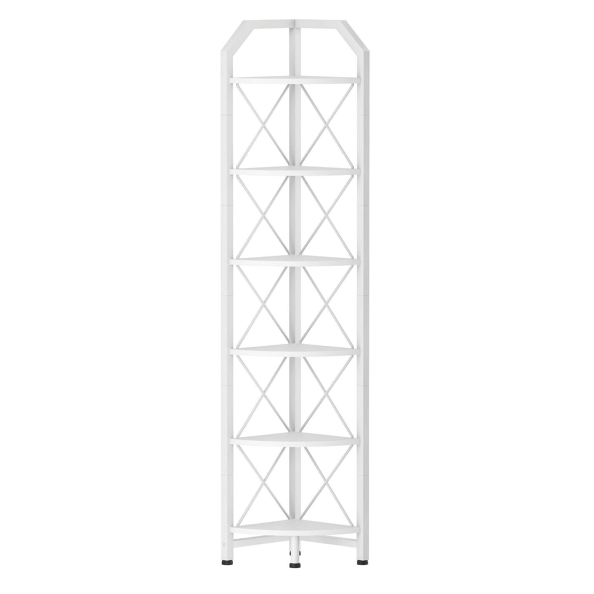 TEMU 6-tier Corner Shelf, 71.2 Inch Tall Bookcase, Floor Standing Corner Shelf, Plant Display Stand, Suitable For Bedroom, Living Room, Home Office,