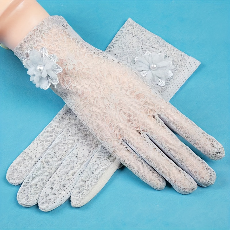 Sun Protection Gloves Women's Summer Uv Protection Lace Thin - Temu