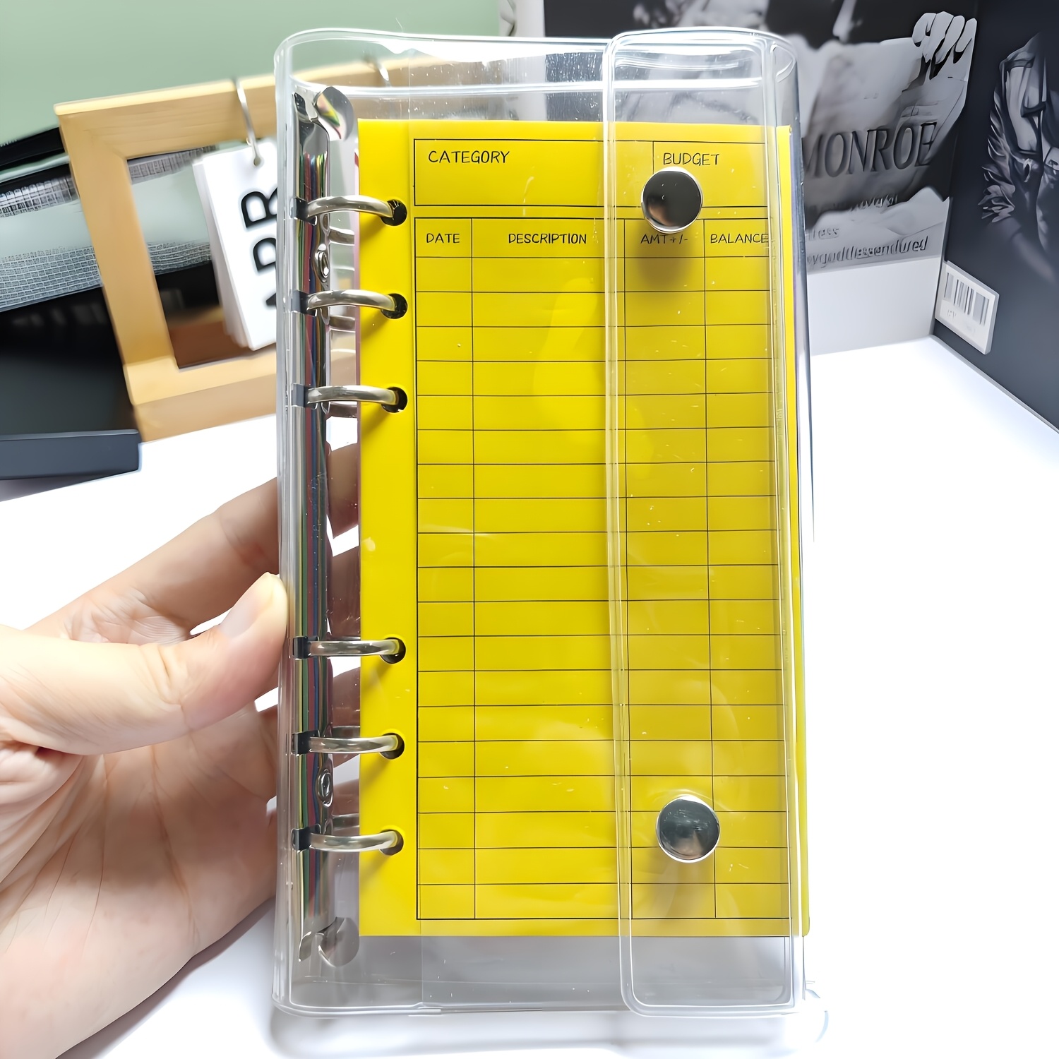TEMU This A6 Binder Notebook Comes With Binders And A Set Of 12 Envelopes. It Has Double Binders And An Budget Envelope, Making It Convenient To