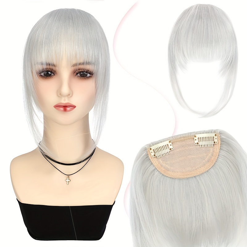 synthetic wig with 12 inch bangs on   suitable for daily   ladies details 41