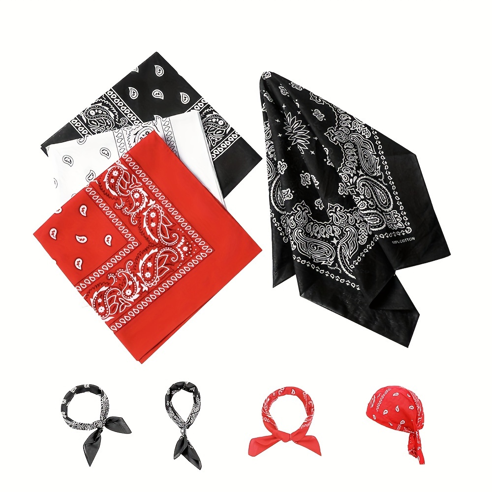 

3pcs/set Classic Scarves - Breathable Polyester Fiber Neck Gaiters For Outdoor Activities, Motorcycle Riding, Hip-hop And Street Dance Accessories For Men And Women