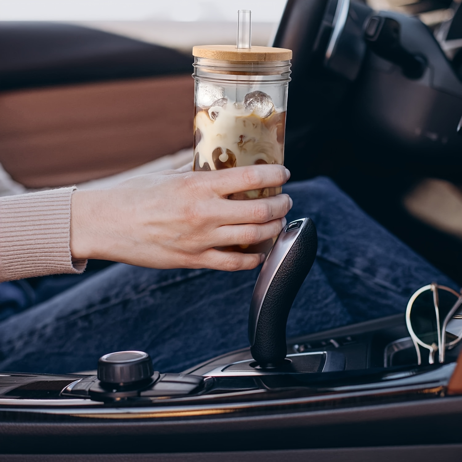 boba mug drinking mug large calibre easy to clean drinking mug reusable drinking mug coffee mug that   used   suitable for milk tea americano soda camping travel accessories Product details 3